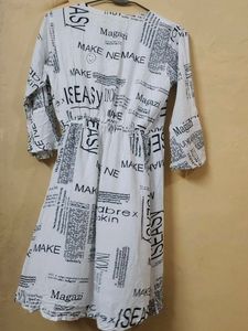 Newspaper Print Dress