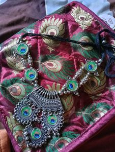 Peacock Necklace &amp; Earring Set