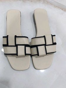 Chic White Slides