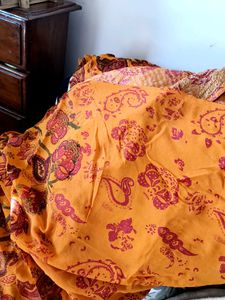 Tussar Three Piece Suit Pure Georgette Dupatta