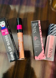 Elle 18 gloss and staze 9 to9 lipstick