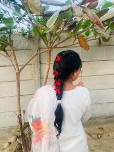New White Floral Kurta Set With Pant