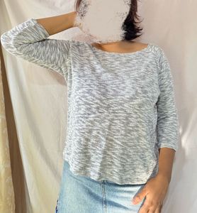 Silver knit sweater