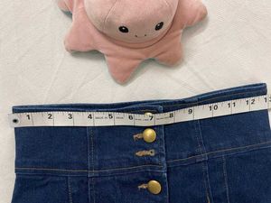 High-Waisted Denim Mini Skirt
