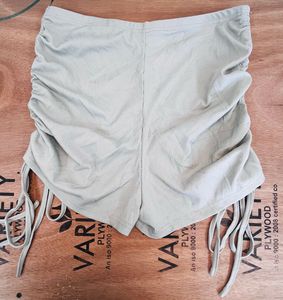 SHEIN Drawstring Knot Side Marled Shorts