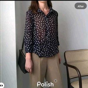 New With Tag Baggy Sheer Korean Cc Shirt