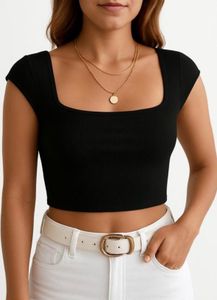 Chic Black Crop Top