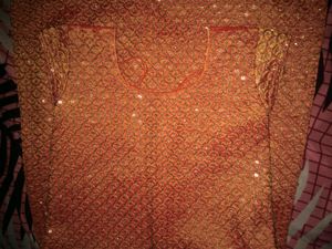 Orange kurta top