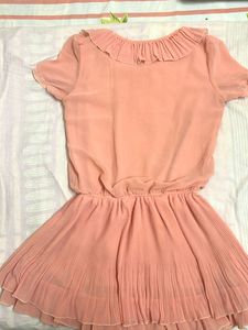 Peach Ruffle Dress