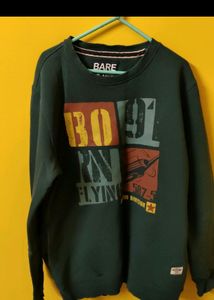 Bare Denim Men Green Sweatshirt