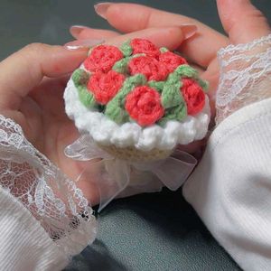 Crochet Mini Flower Bouquet Keychain