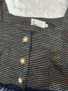 Chic Striped Crop Top with Buttons