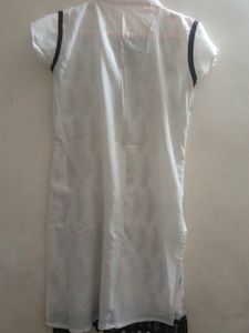 Transparent Lace designed white Kurti only needs ironing. Not much used just kept aside. No Flaws.