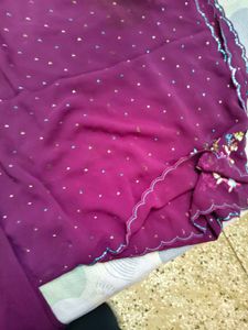 Beautiful Mauve party wear kurta &amp; dupatta in 40 s