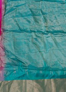 Elegant Pink &amp; Green Saree