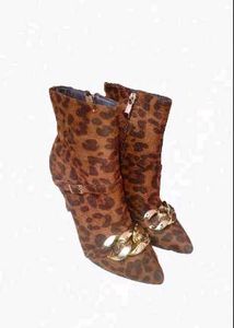 Leopard Print Ankle Boots