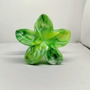 Green Flower Hair Claw Clip-1pc