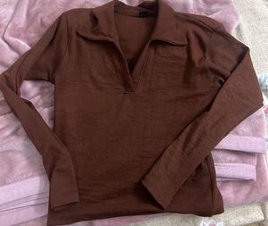 Fitted Brown Top