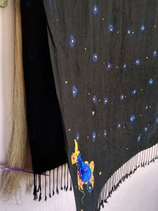 Extra Large long width black⚫ dupatta