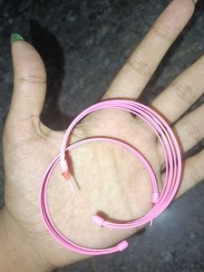 Pink Hoop Earrings