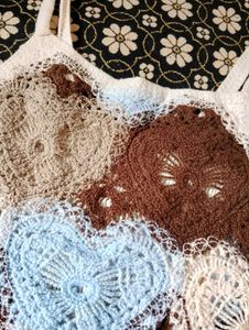 Crochet Patchwork Crop Top