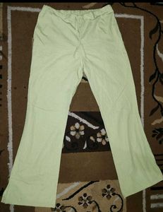 Light Green Flare Leg Pants