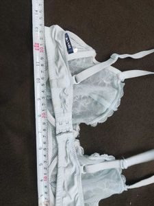 Elegant Light Blue Lace Bra