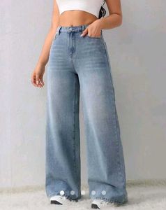 Wide Leg Denim Jeans