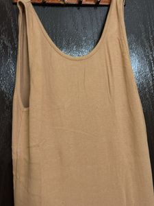 Tan Sleeveless Maxi Dress