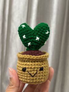 Crochet Heart Cactus Plant 🪴