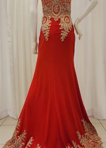 Stunning Red &amp; Gold Evening Gown