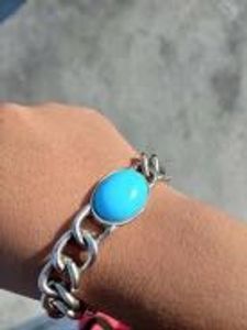 Fashion Turquoise Looking Chain Bracelet