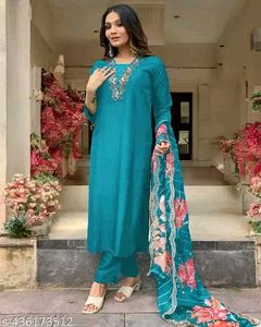 New Disign Kurta Pant Dupatta Set 🌈🍂