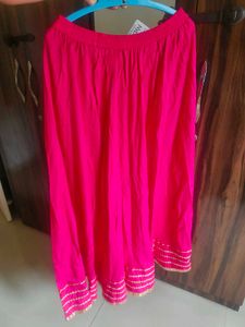 Pink Ethnic Maxi Skirt