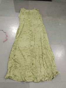 Green Embroidered Gown