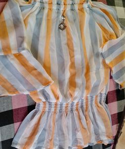 Striped Off-Shoulder Top