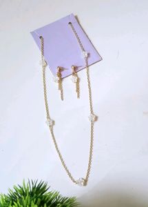 New Sakura Necklace + Earrings Set