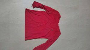 Red Long Sleeve Top