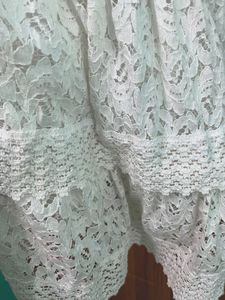 White Lace Embroided Skirt