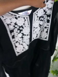 New Black Chikankari Kurti