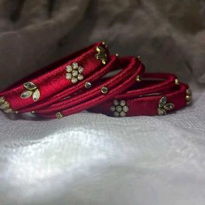 Customised Silk Thread Kundun Bangles💖