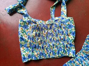 Beach Wear Coord Set - Top And Skirt