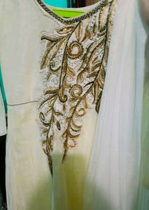 New Off-white Net Gown Anarkali