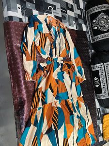 Flare Dress With Waist Cutout