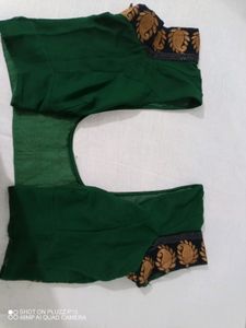 Green Wedding &amp; Festival Designer Saree With Blous