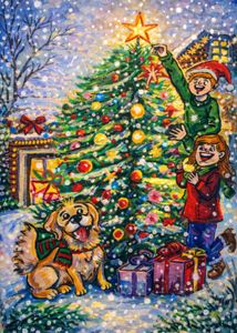 Festive Christmas Tree Art