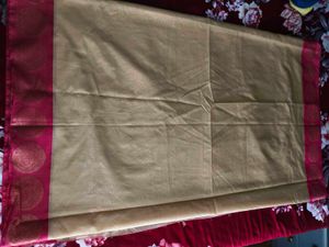 Pink &amp; Gold Silk saree with blouse