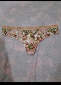 Velvat PINK Floral Thong