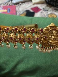 Vintage Gold Lakshmi And Manga Temple Waist Belt