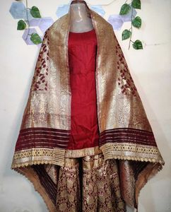 Heavy Maroon Gharara Set 🥀✨
